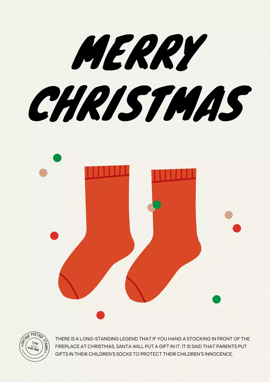 赤 シンプル クリスマス ポスター