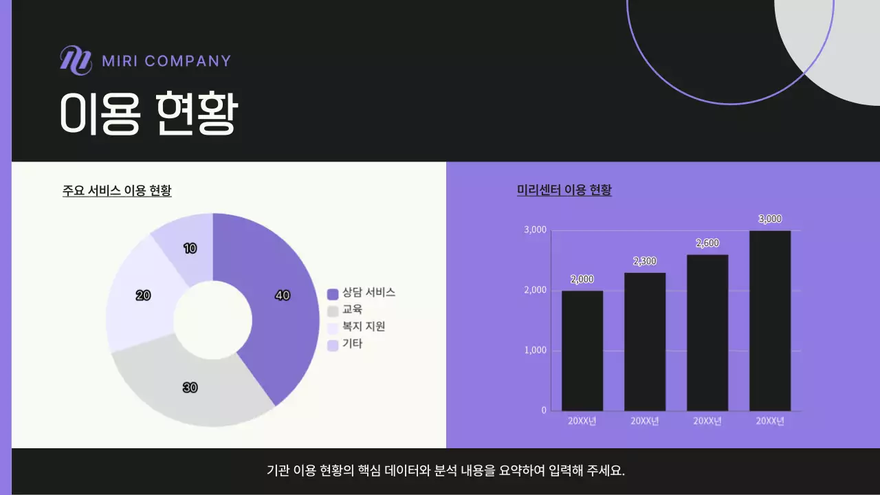 연보라 미니멀 보고서 정보 전달