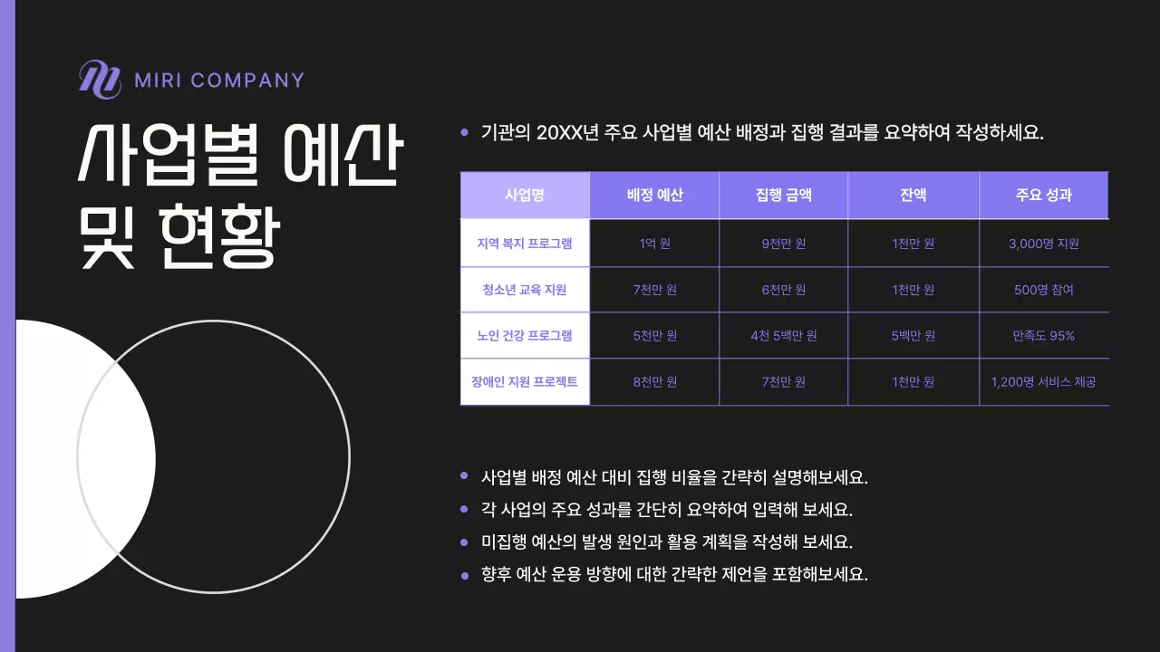 연보라 미니멀 보고서 정보 전달