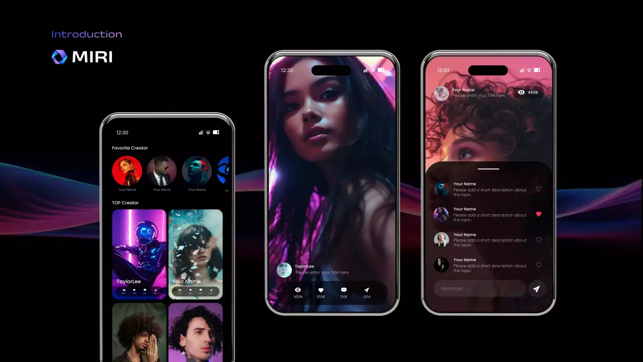 Black Modern Mobile App Guide Presentation