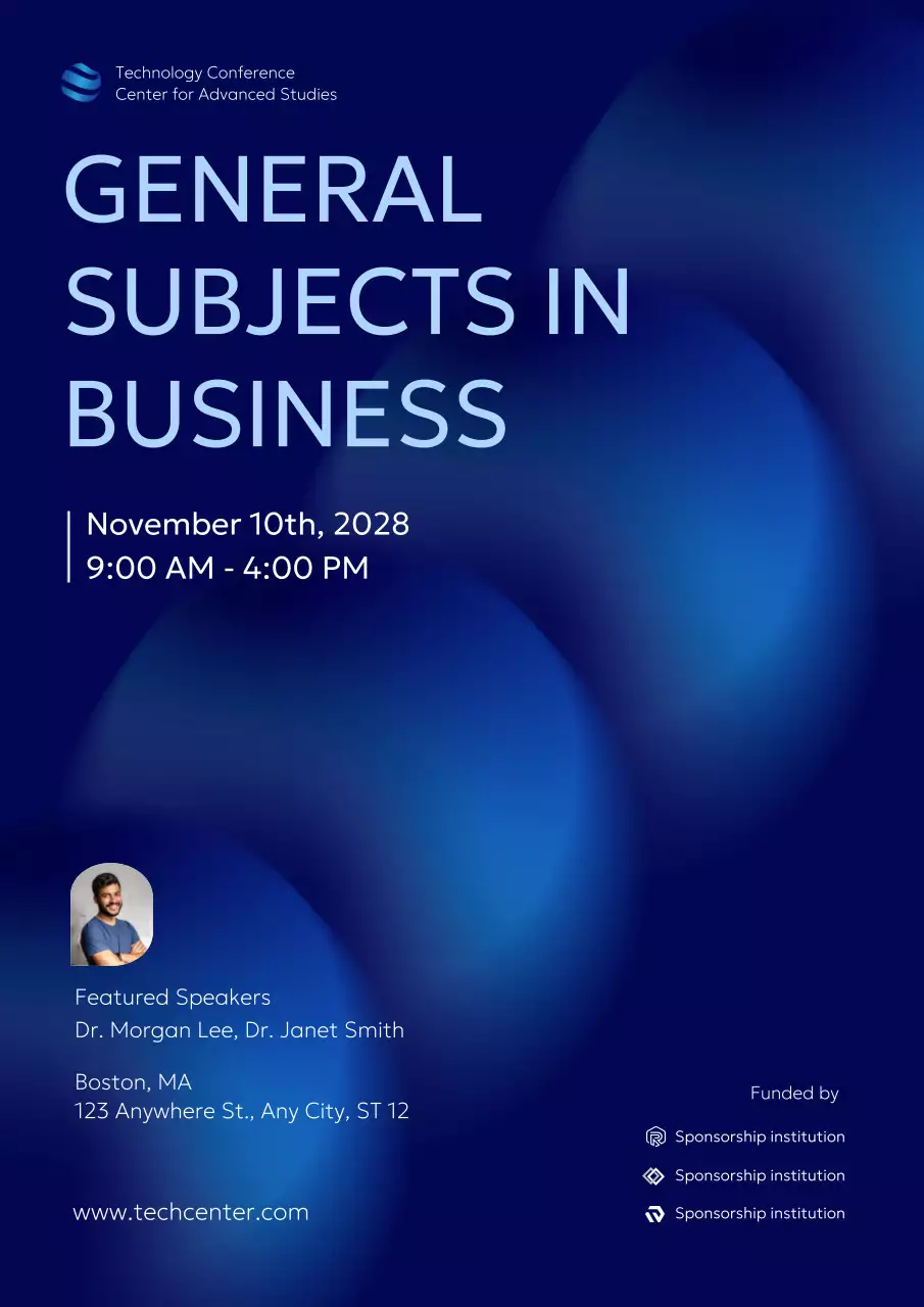 Blue Modern Business Event Poster