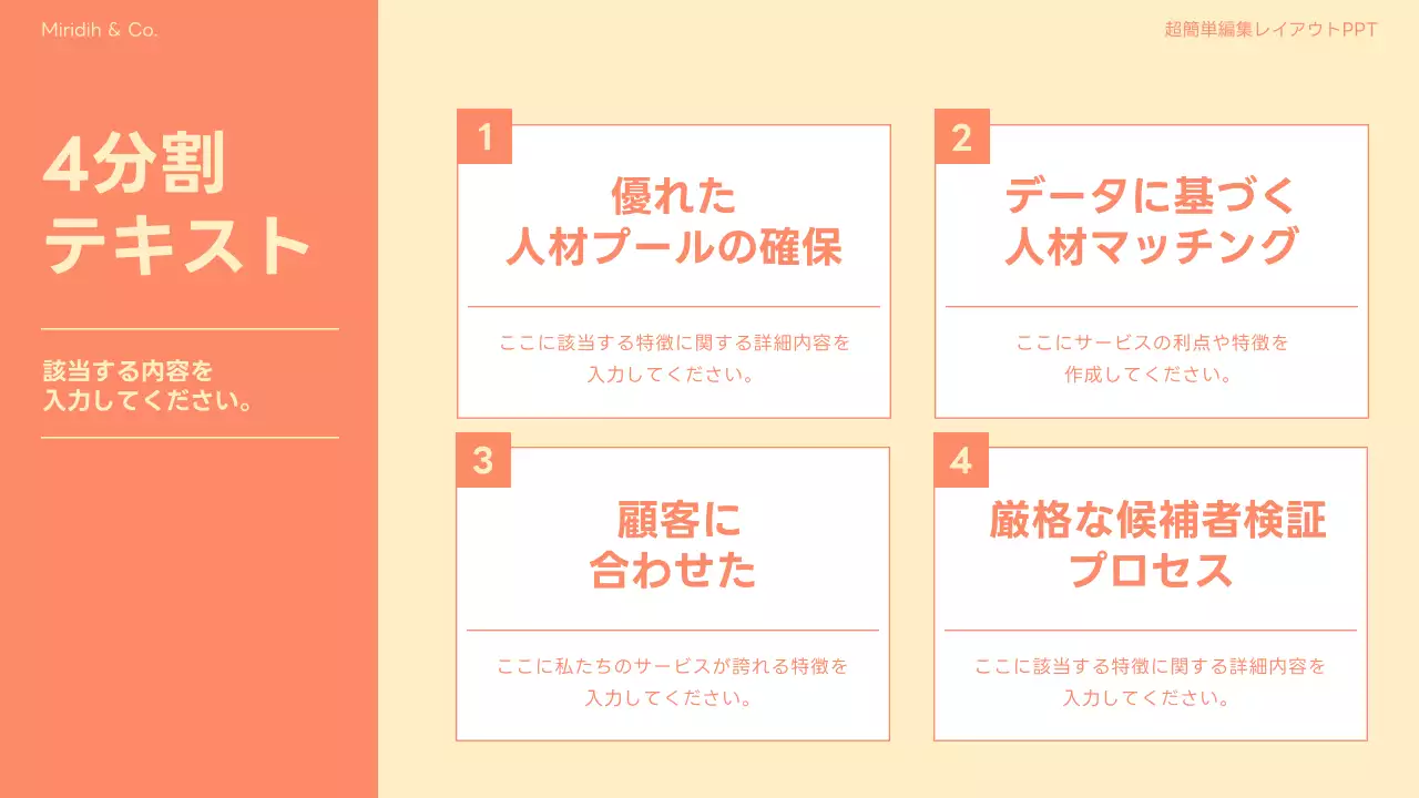 オレンジ シンプル プラン プレゼンテーション