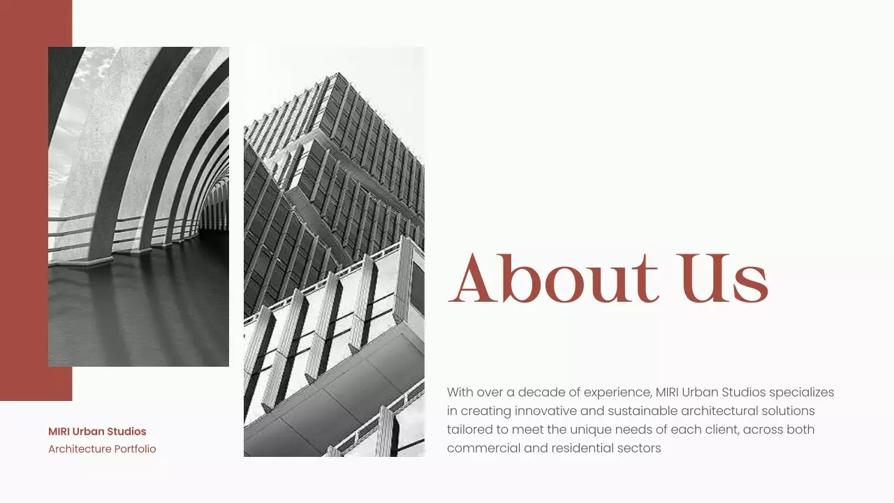 Brown Minimal Architecture Portfolio Presentation