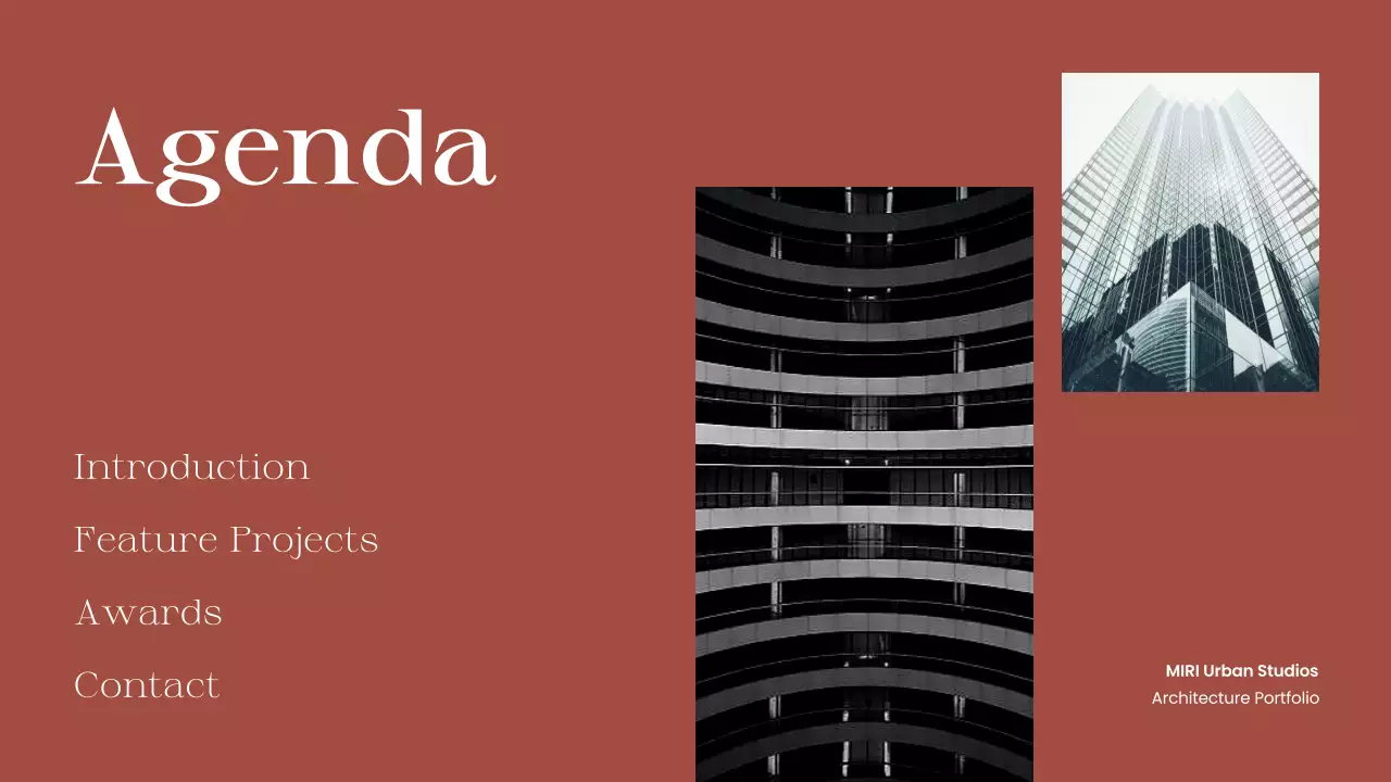 Brown Minimal Architecture Portfolio Presentation