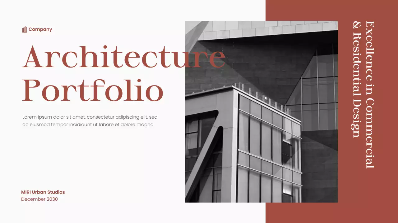 Brown Minimal Architecture Portfolio Presentation