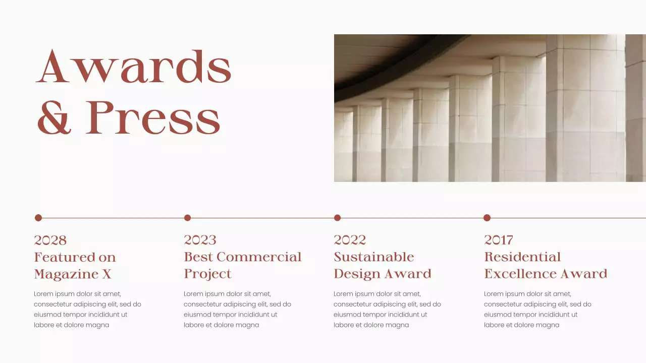 Brown Minimal Architecture Portfolio Presentation