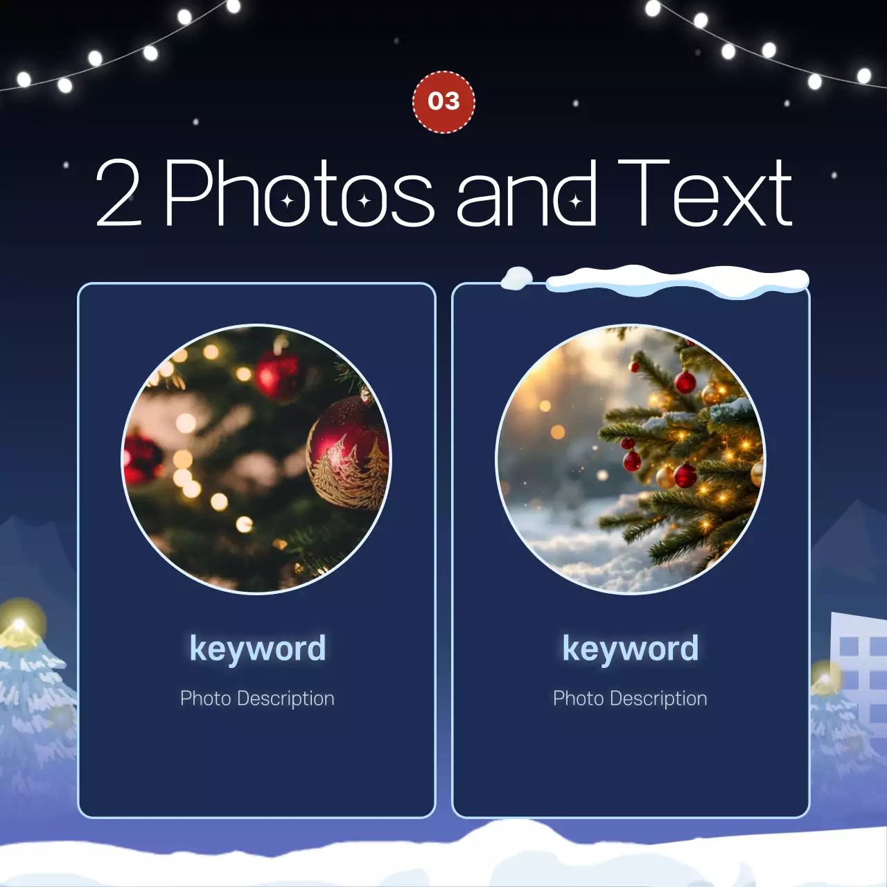 Buletin Musim Dingin Minimal Biru Instagram Carousel