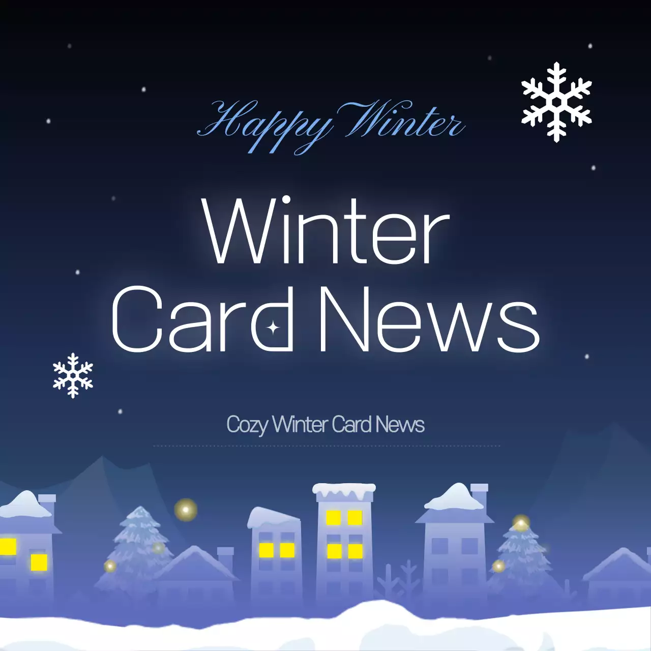 Carrossel Instagram do boletim informativo de inverno minimalista azul