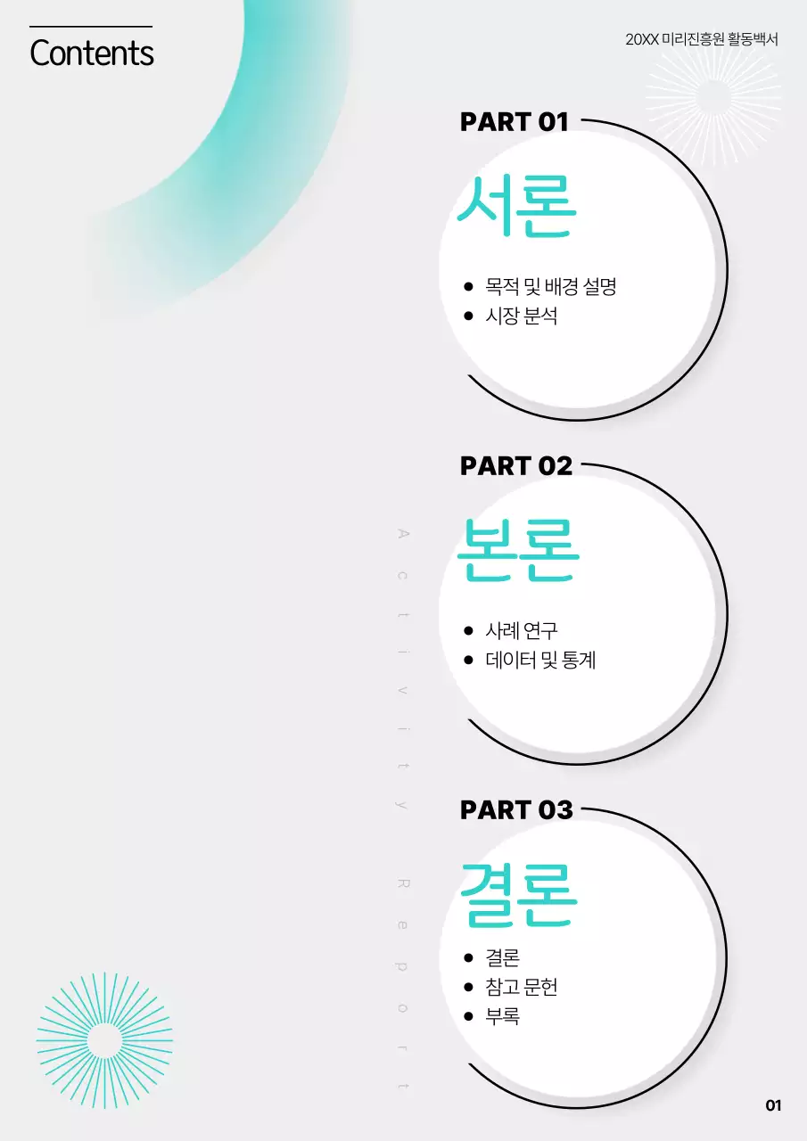 민트 모던 보고서 정보 전달