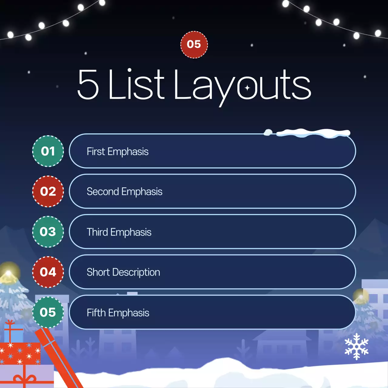 Buletin Musim Dingin Minimal Biru Instagram Carousel