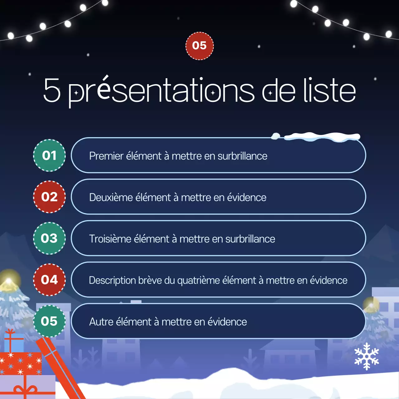 Promouvoir un événement hivernal en bleu marine