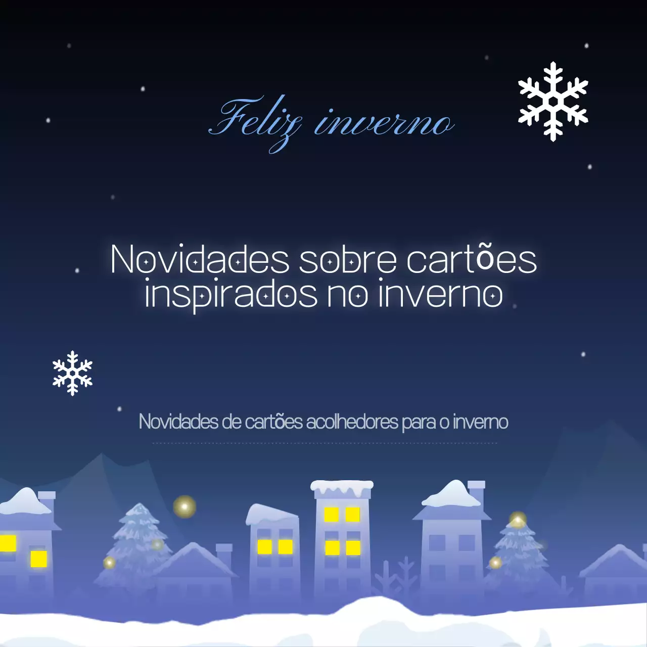 Promova os seus eventos de inverno em azul-marinho
