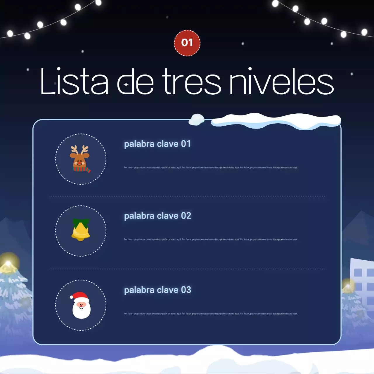 Promocione sus eventos de invierno en azul marino