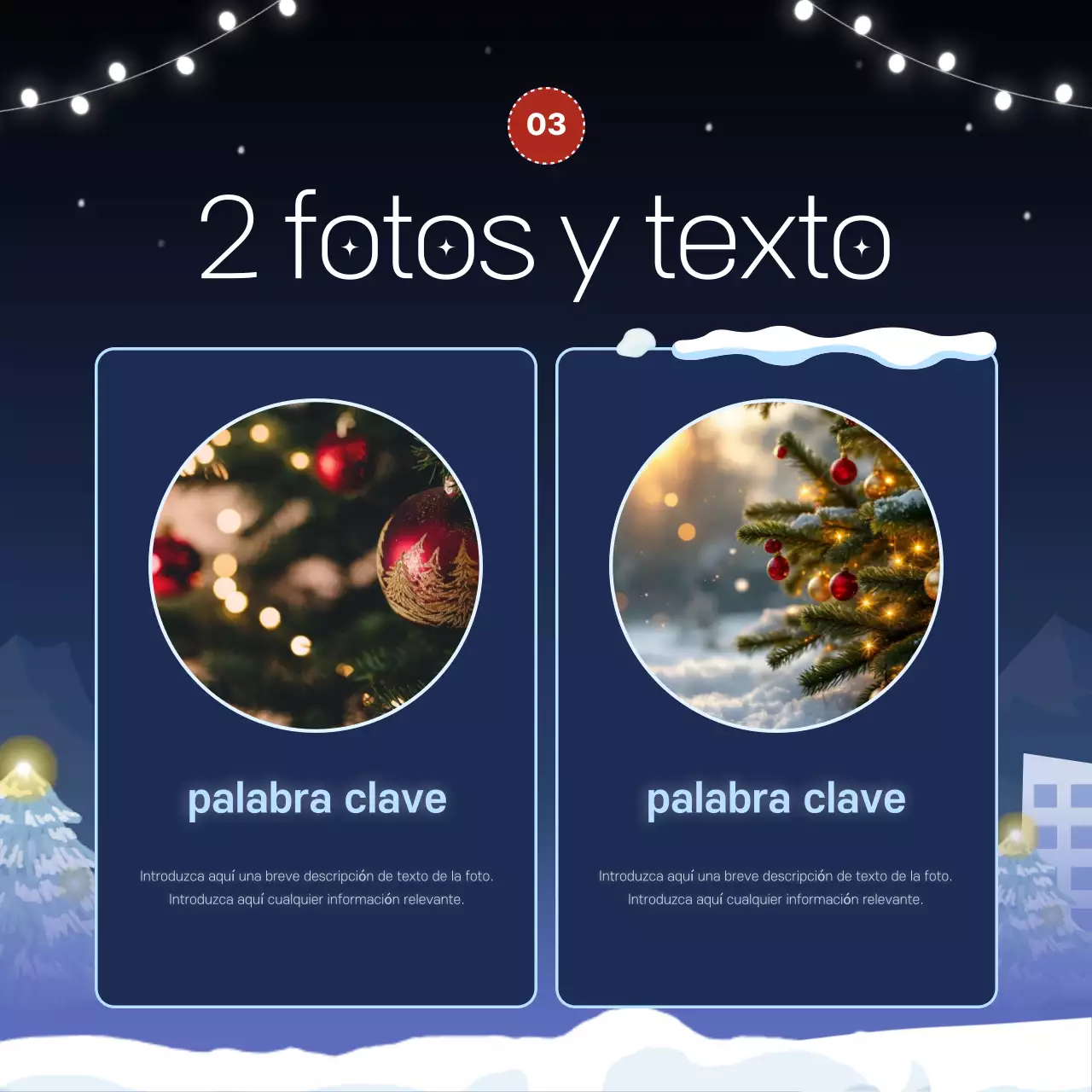 Promocione sus eventos de invierno en azul marino