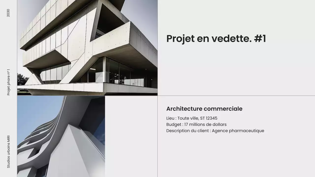 portefeuille d'architecture moderne grise