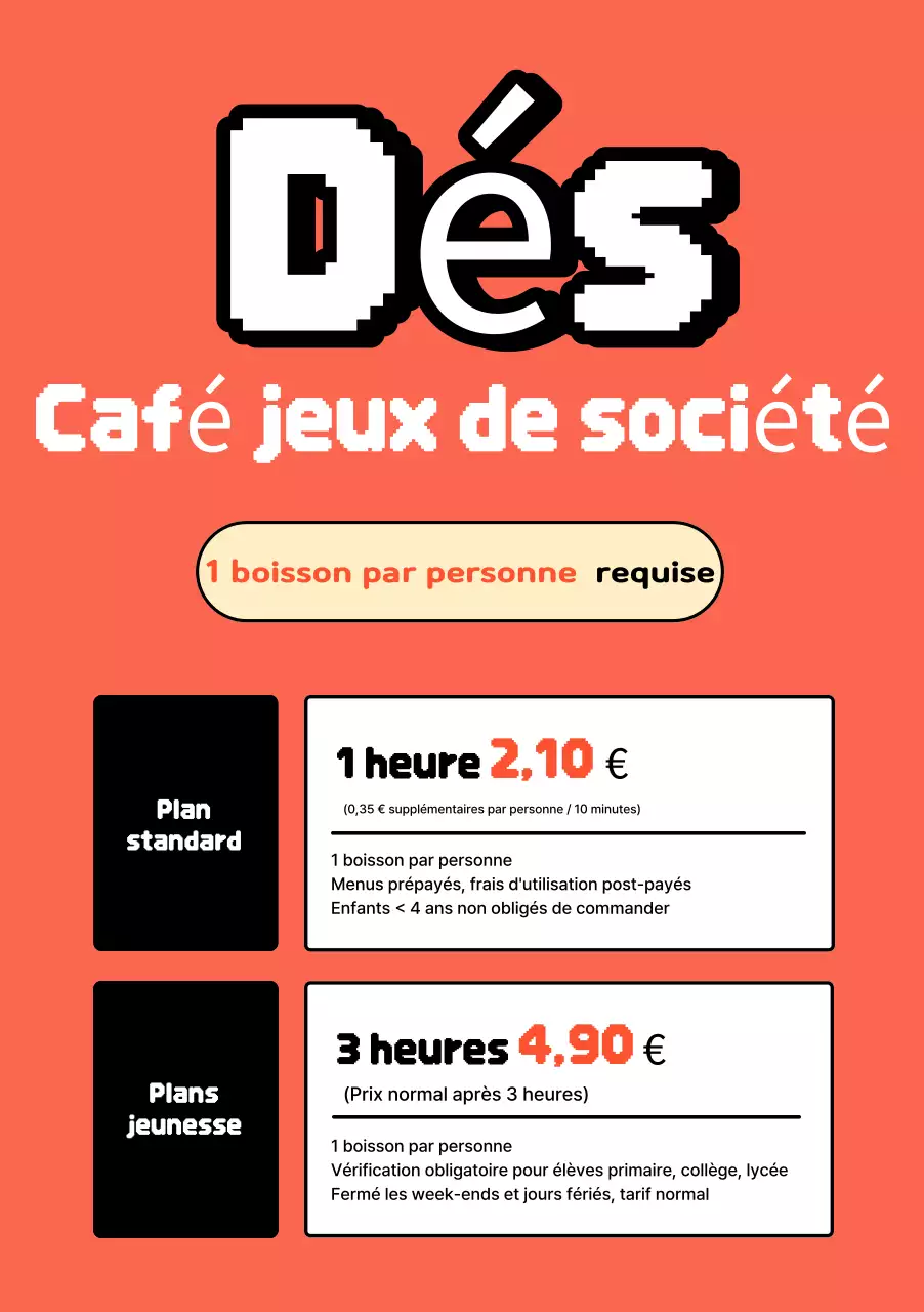 Promouvoir votre café de jeux de société rétro bleu clair