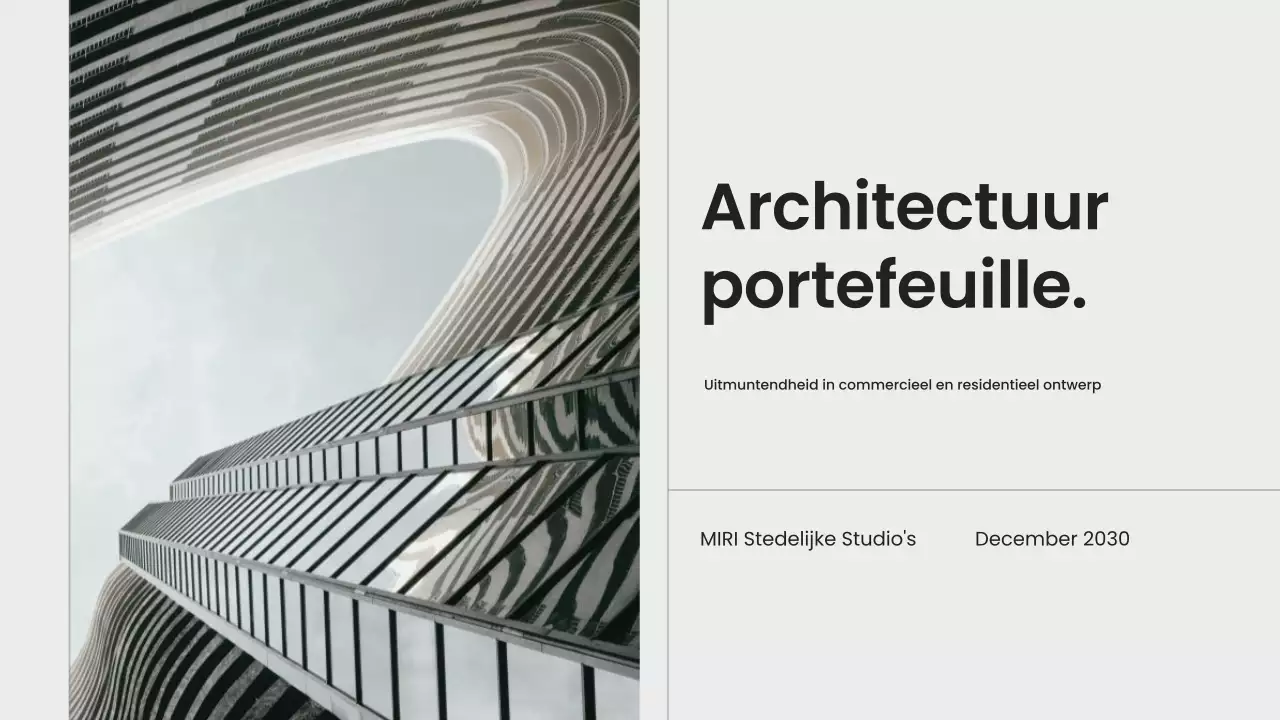 portfolio grijze moderne architectuur