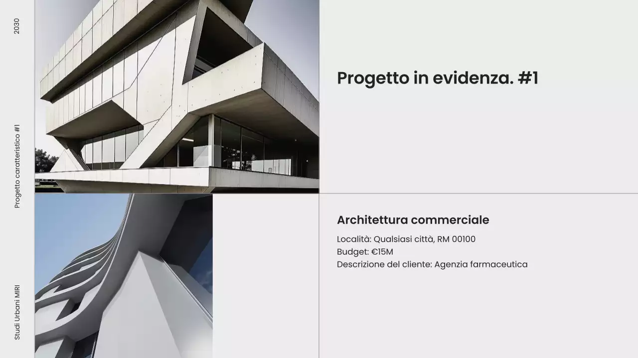 portfolio di architettura moderna grigia