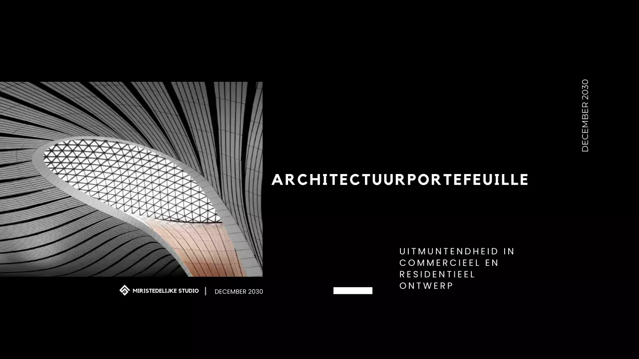 Presentatie portfolio moderne minimalistische architectuur