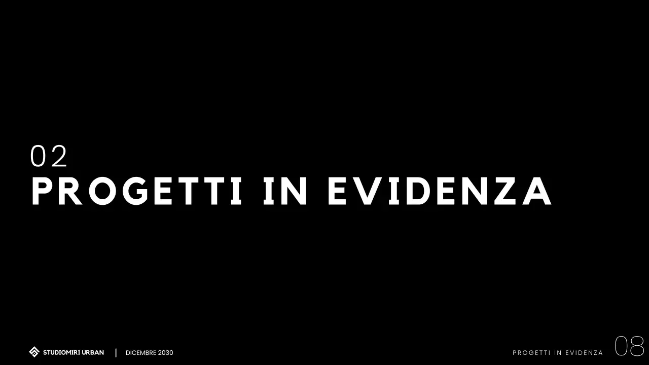 Presentazione del portafoglio di architettura moderna e minimalista