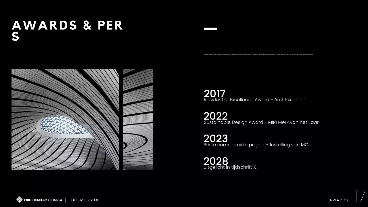 Presentatie portfolio moderne minimalistische architectuur