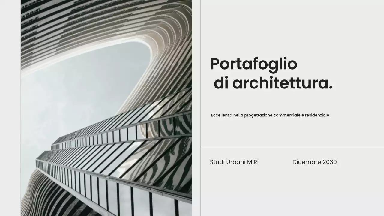 portfolio di architettura moderna grigia