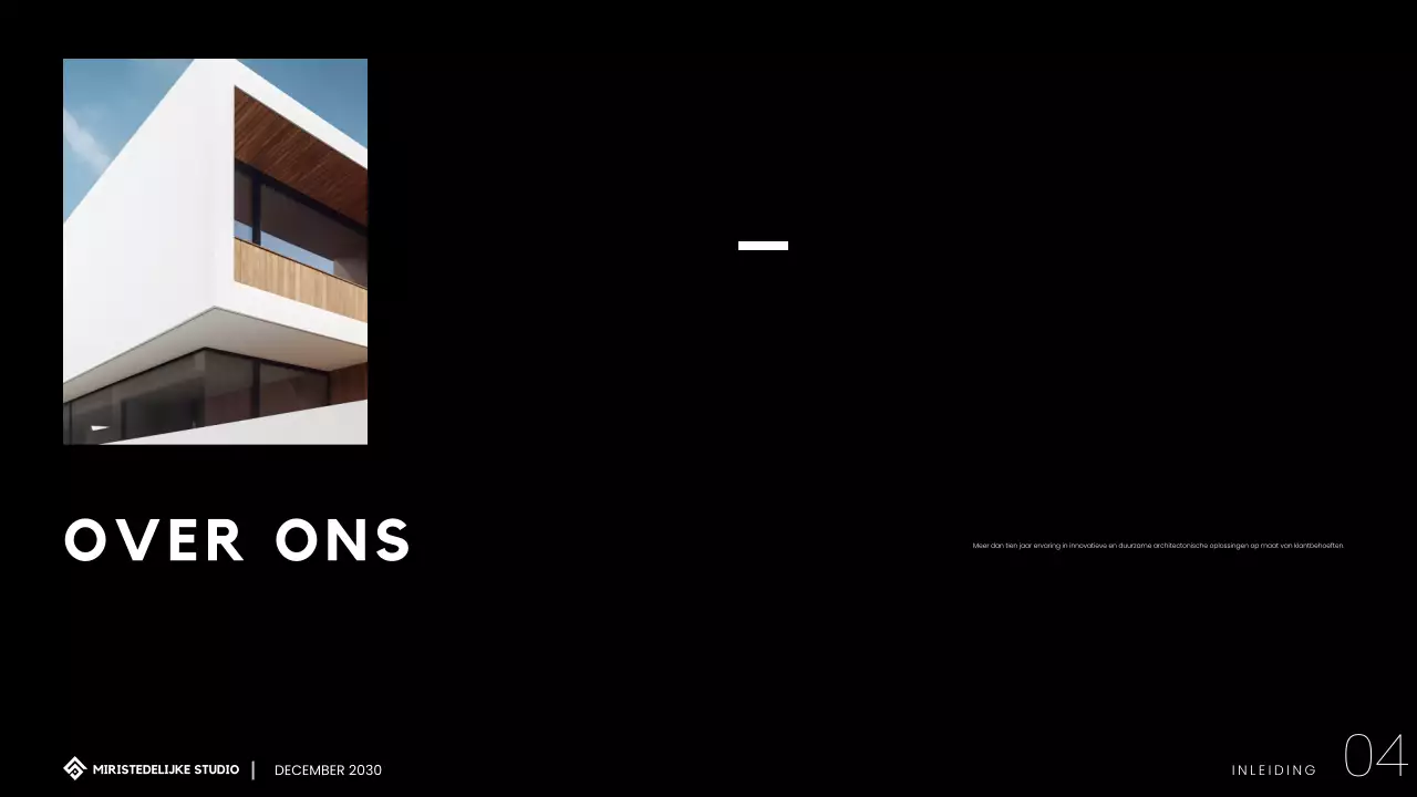 Presentatie portfolio moderne minimalistische architectuur