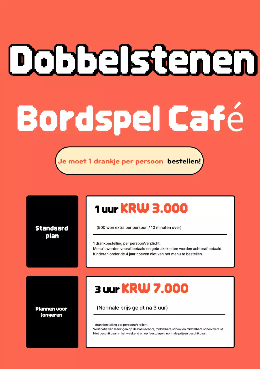 Promoot je lichtblauwe retro bordspellencafé
