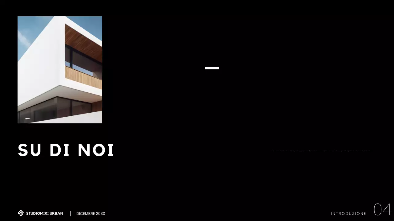 Presentazione del portafoglio di architettura moderna e minimalista