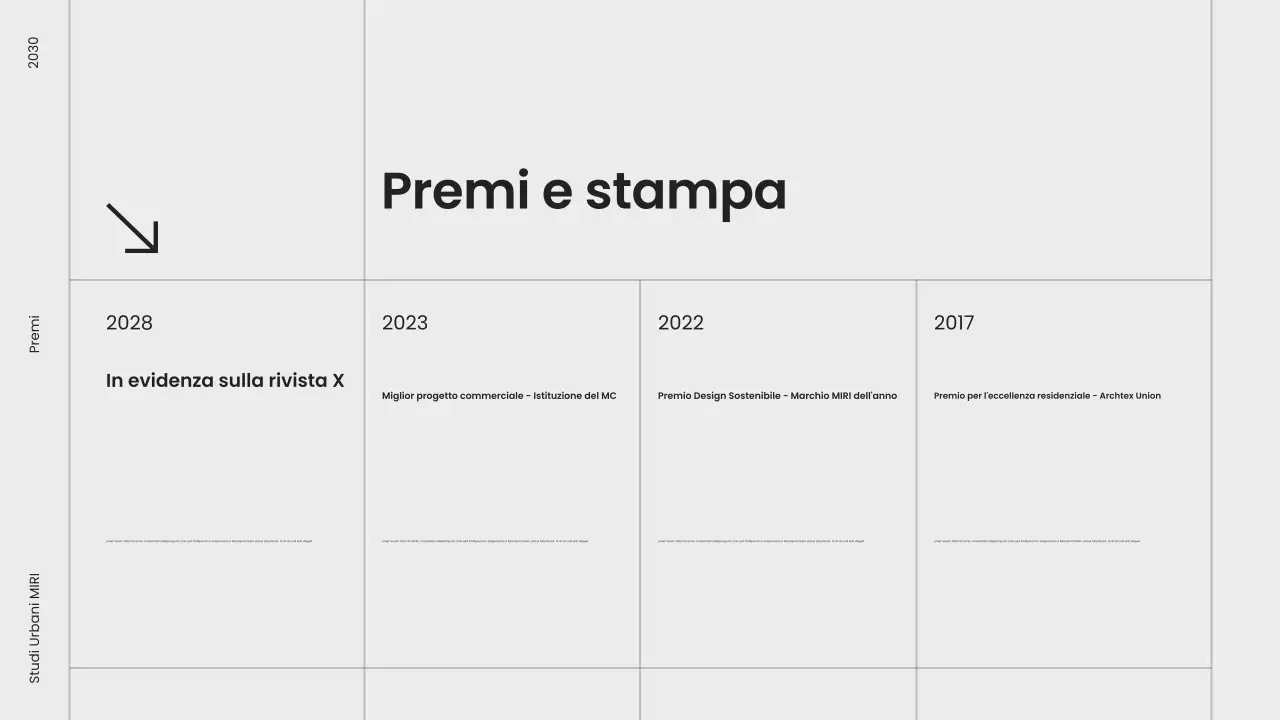 portfolio di architettura moderna grigia