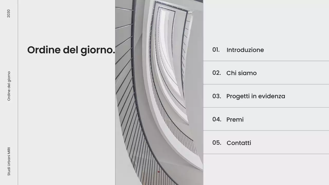 portfolio di architettura moderna grigia