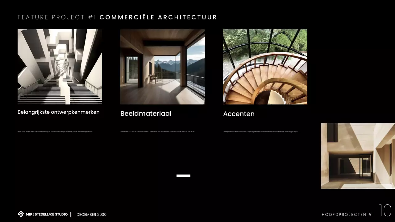 Presentatie portfolio moderne minimalistische architectuur