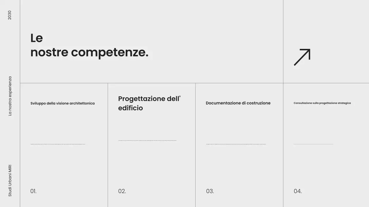 portfolio di architettura moderna grigia