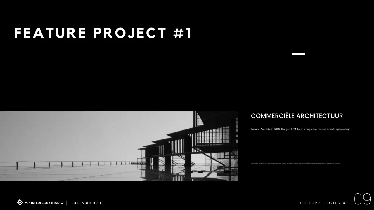 Presentatie portfolio moderne minimalistische architectuur