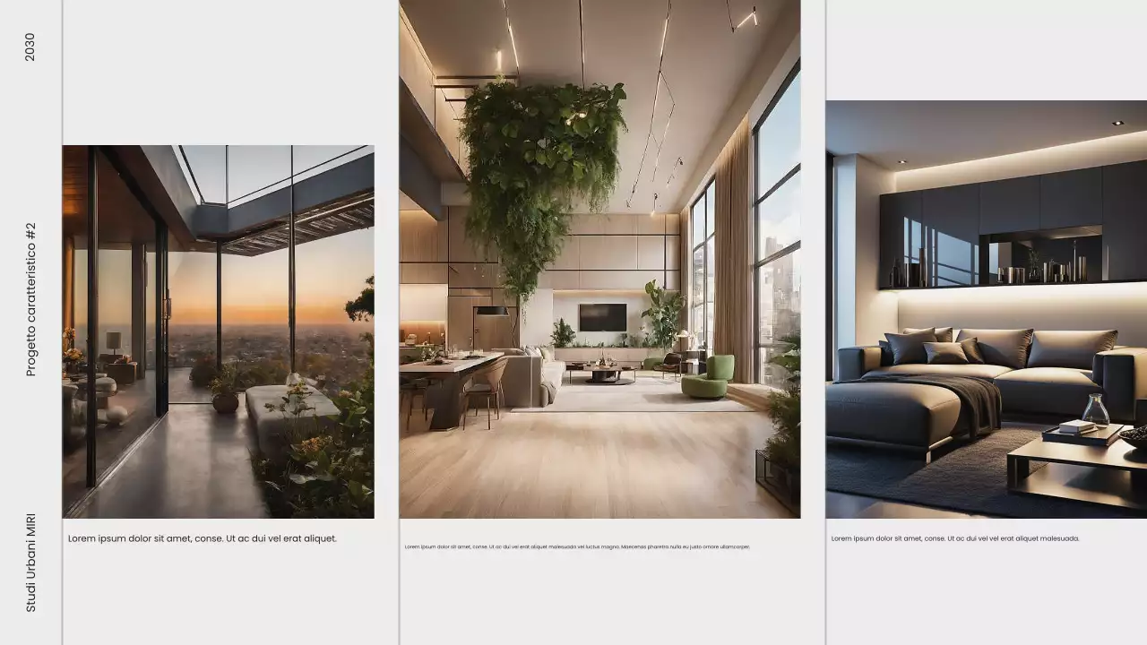 portfolio di architettura moderna grigia