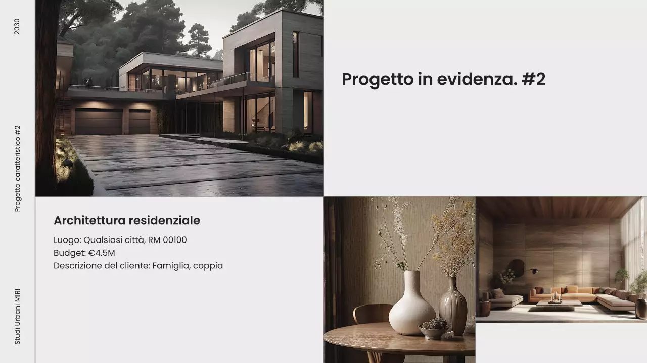 portfolio di architettura moderna grigia