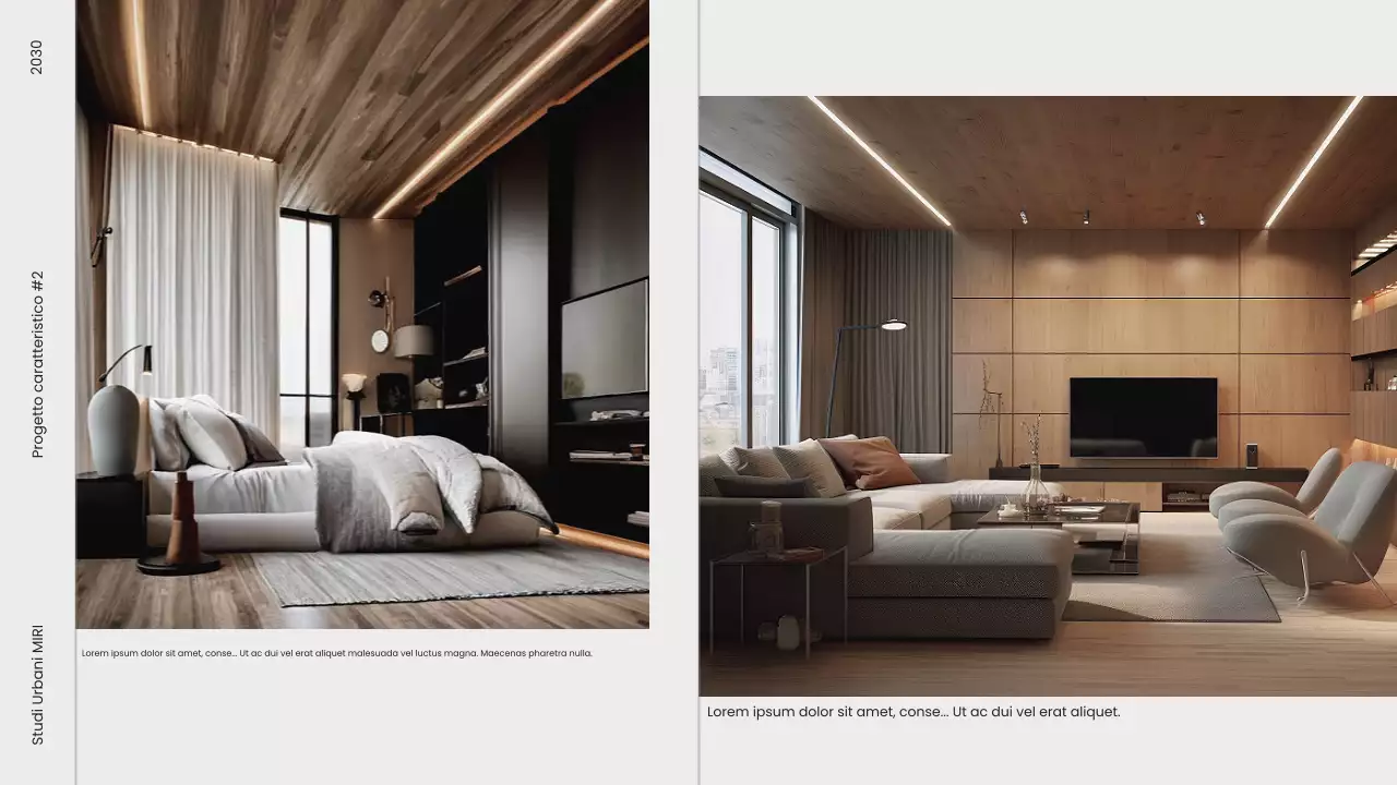 portfolio di architettura moderna grigia