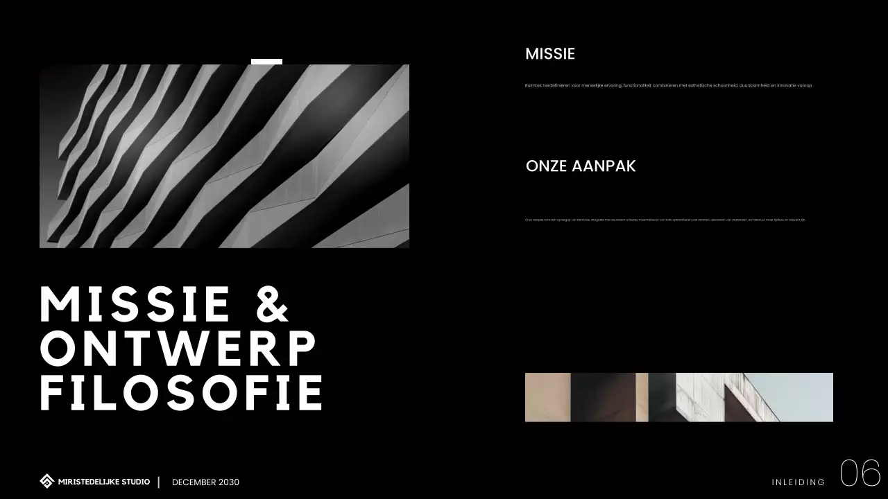 Presentatie portfolio moderne minimalistische architectuur