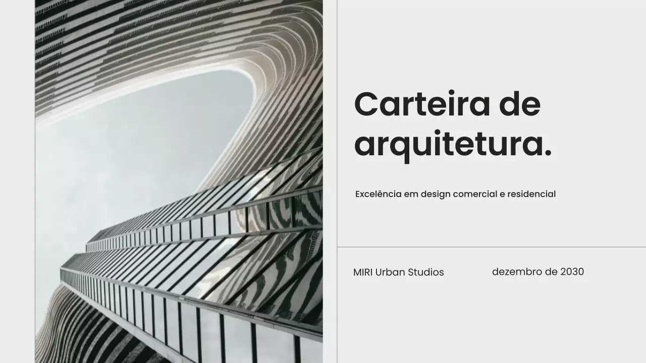 carteira de arquitetura moderna cinzenta