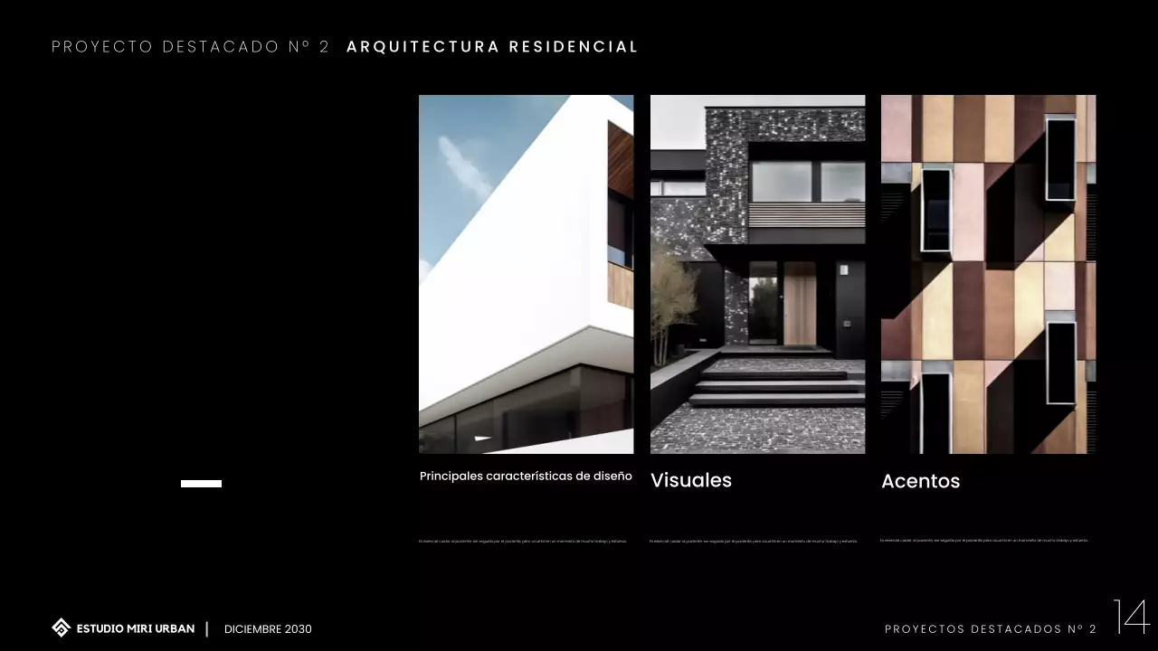 Presentación de la cartera de arquitectura minimalista moderna