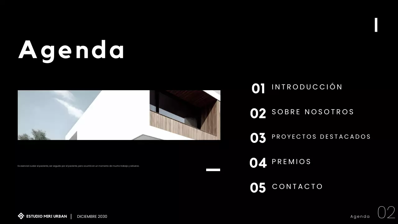 Presentación de la cartera de arquitectura minimalista moderna