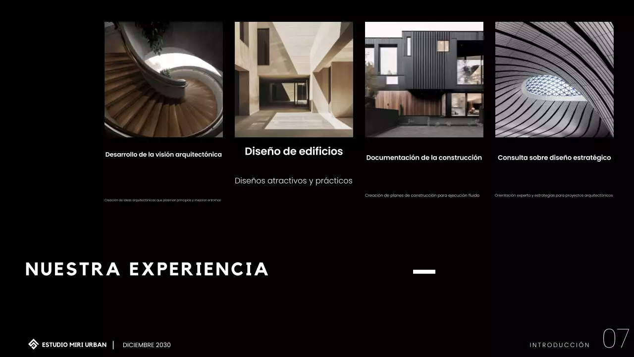 Presentación de la cartera de arquitectura minimalista moderna