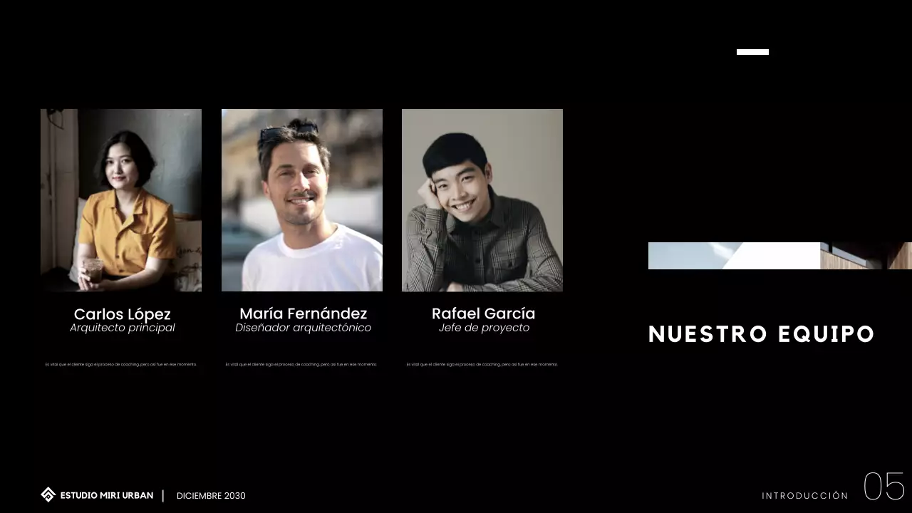 Presentación de la cartera de arquitectura minimalista moderna