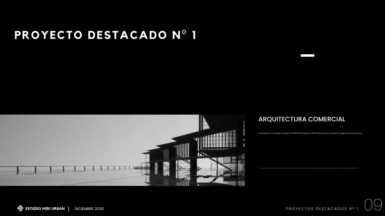 Presentación de la cartera de arquitectura minimalista moderna