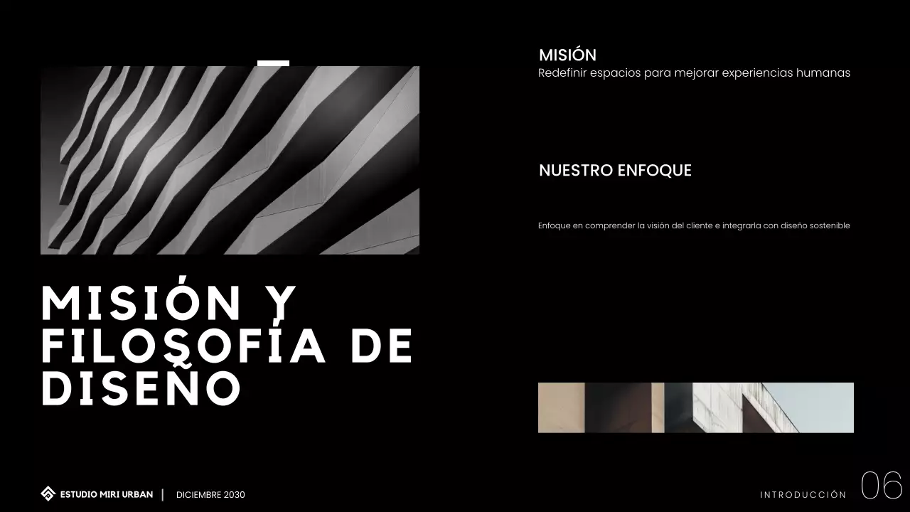 Presentación de la cartera de arquitectura minimalista moderna