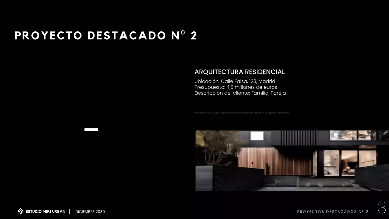 Presentación de la cartera de arquitectura minimalista moderna