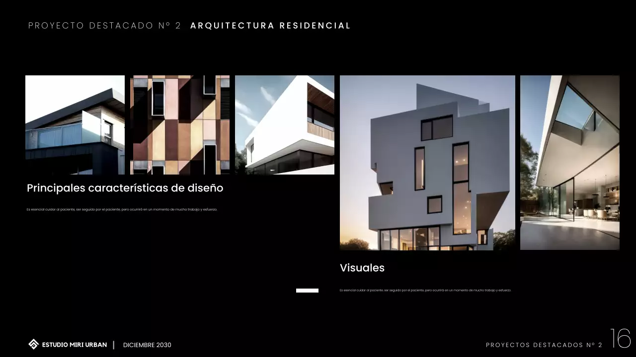 Presentación de la cartera de arquitectura minimalista moderna