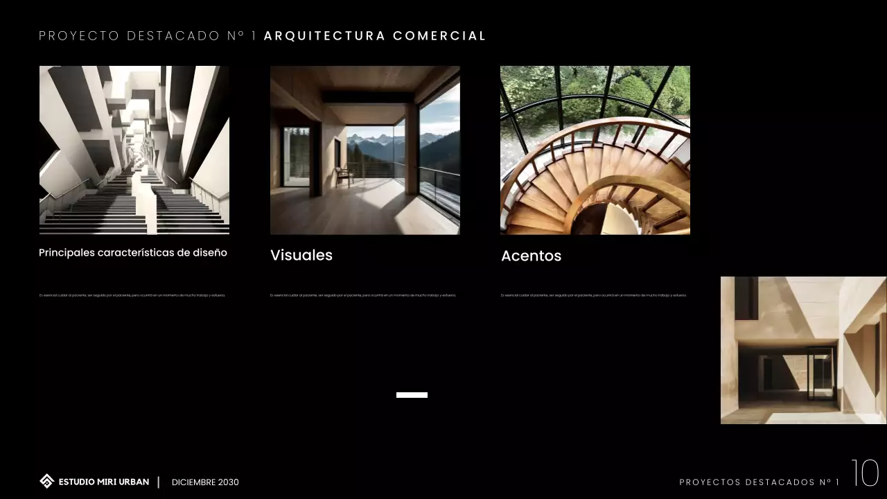 Presentación de la cartera de arquitectura minimalista moderna