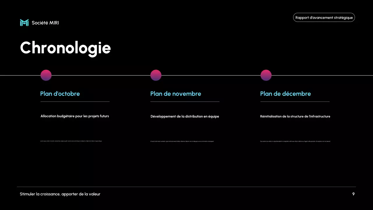 rapport d'activité moderne noir