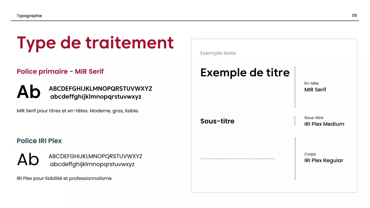 ligne directrice de la marque red professional